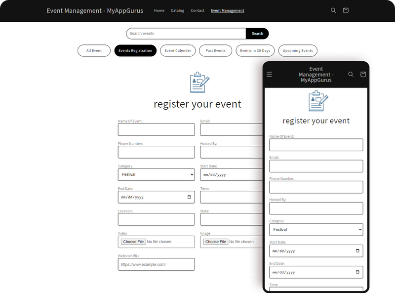 Shopify Event Management