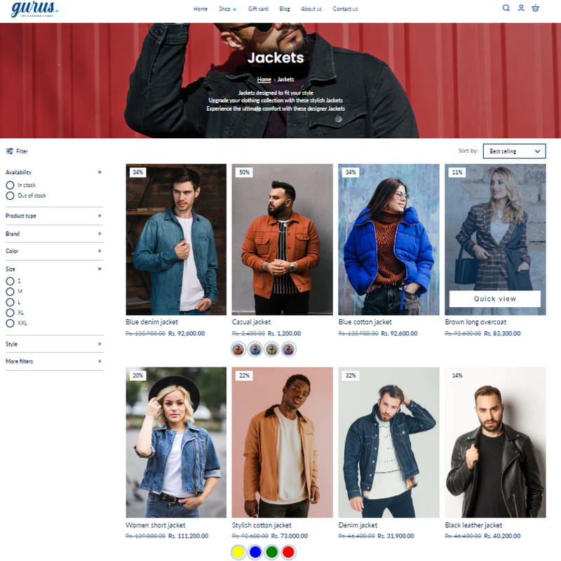 Gurus - Advanced Fashion Theme