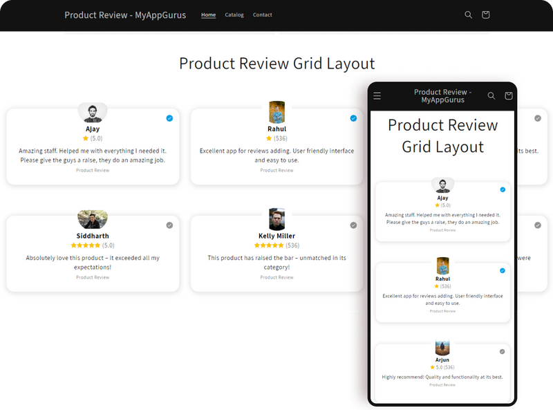 Product Review Page